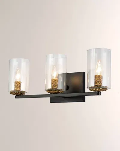 Lucas + Mckearn Bolivar 3-light Bath Vanity Light In Black