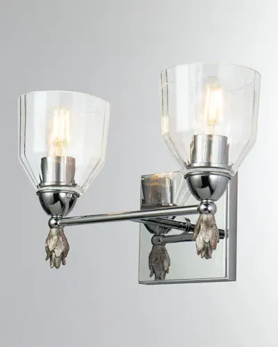 Lucas + Mckearn Felice 2-light Bath Vanity Light In Silver