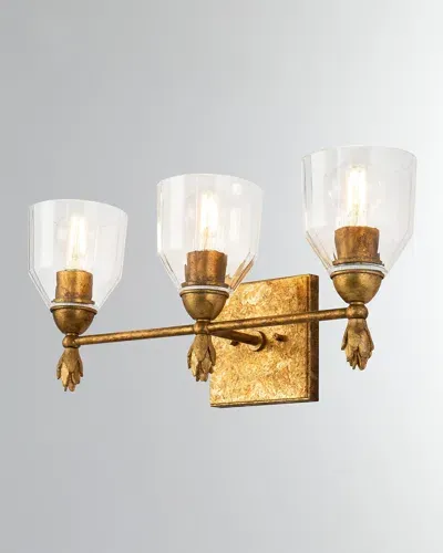 Lucas + Mckearn Felice 3-light Bath Vanity Light In Gold