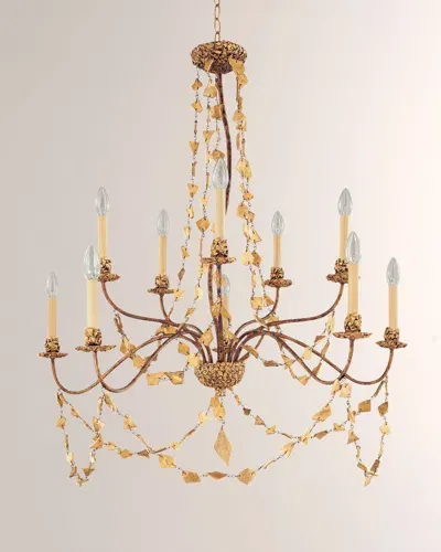 Lucas + Mckearn Mosaic 10-light Chandelier In Gold