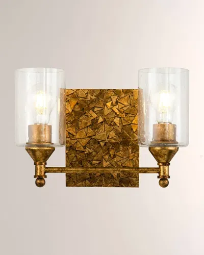 Lucas + Mckearn Mosaic 2-light Bath Vanity Light In Gold