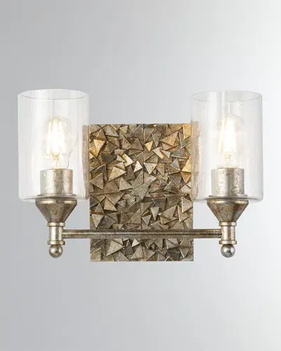 Lucas + Mckearn Mosaic 2-light Bath Vanity Light In Silver