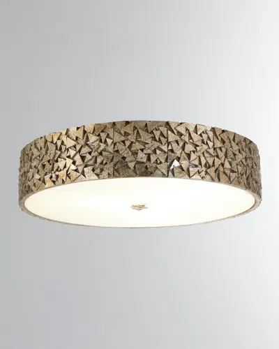 Lucas + Mckearn Mosaic 3-light Ceiling Light, 20" In Silver