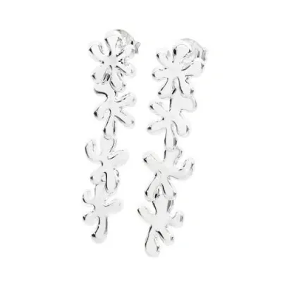 Lucy Quartermaine 4 Drop Splash Earrings In Metallic