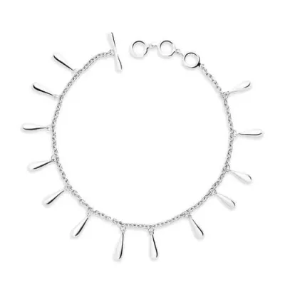 Lucy Quartermaine Drop Station Bracelet In Metallic