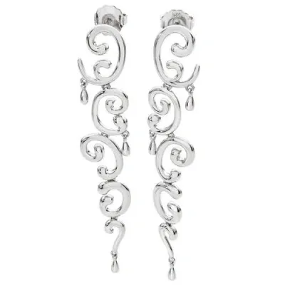 Lucy Quartermaine Element Drop Earrings In Metallic