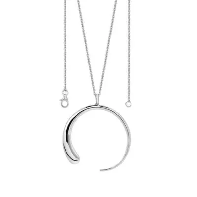 Lucy Quartermaine Large Luna Pendant In Metallic