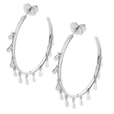 Lucy Quartermaine Multi Drop Hoops In Metallic