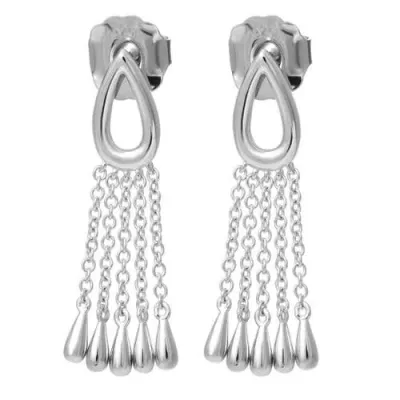 Lucy Quartermaine Petal Chandelier Earrings In Metallic