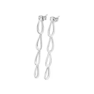 Lucy Quartermaine Petal Drop Earrings In Metallic