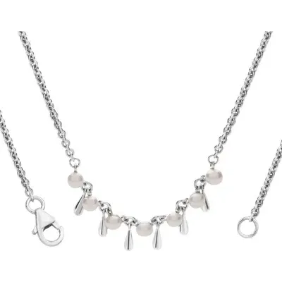 Lucy Quartermaine Royal Pearl Drop Necklace In Metallic