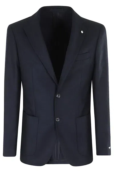 Luigi Bianchi Mantova Single-breasted Cotton Blazer In Blue