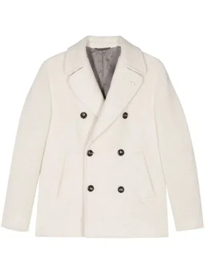 Luigi Bianchi Mantova Brushed-finish Blazer In White