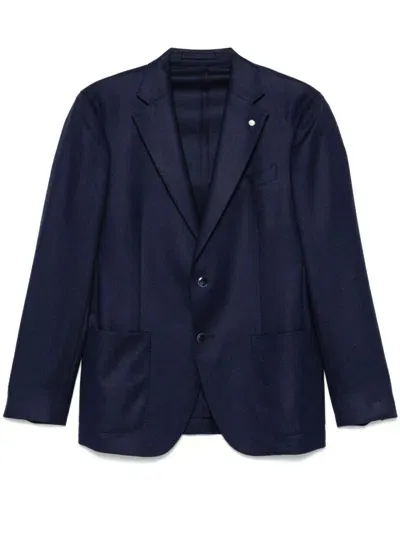 Luigi Bianchi Mantova Single-breasted Blazer In Blue