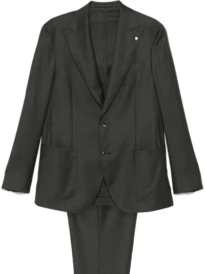 Luigi Bianchi Mantova Virgin Wool Suit In Green