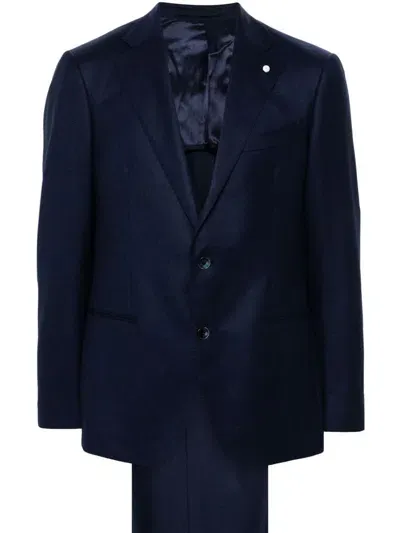 Luigi Bianchi Mantova Wool Suit In Blue