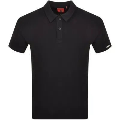 Luke 1977 Fuego Button Polo T Shirt Black