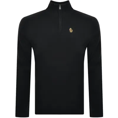 Luke 1977 Pretender Quarter Zip Jumper Black