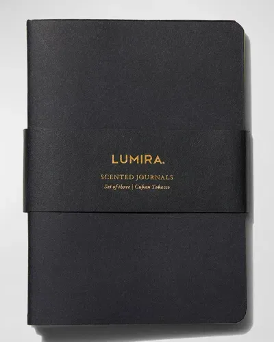 Lumira Cuban Tobacco Scented Journals, Set Of Three In White