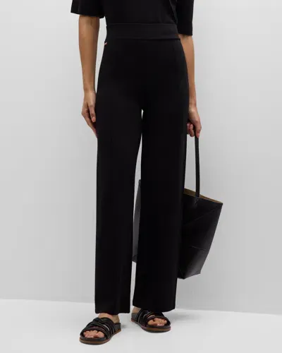 Lune Active Forest Knit Flare Pants In Black