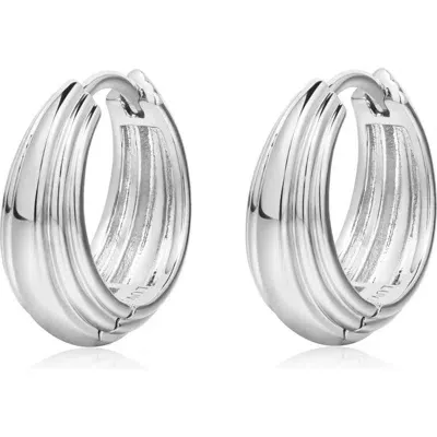 Luv Aj Cleo Mini Huggie Hoop Earrings In Metallic