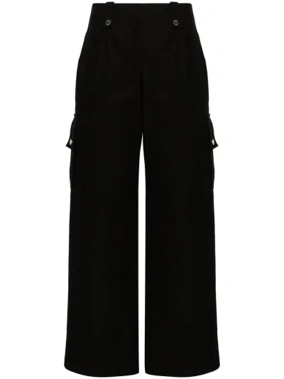 Lvir Wide-leg Cargo Trousers In Black