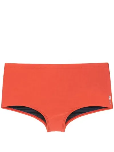 Lygia & Nanny Copacabana Logo-print Swim Trunks In Orange