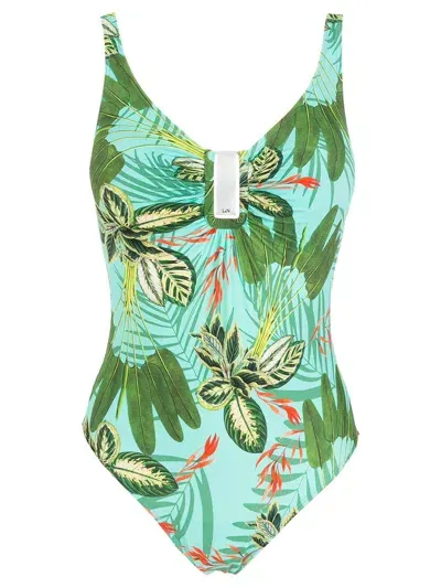 Lygia & Nanny Mirassol Tropical Print Swimsuit In Black