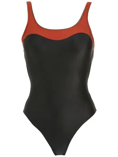 Lygia & Nanny Oceanic Two-tone Swimsuit In Black