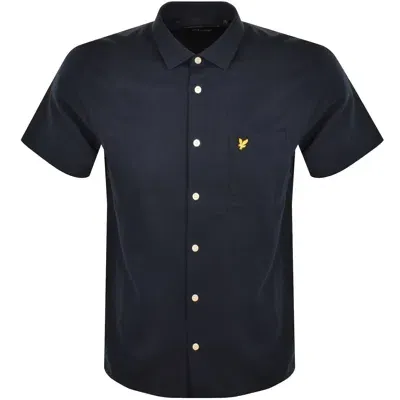 Lyle & Scott Lyle And Scott Cotton Linen Shirt Navy