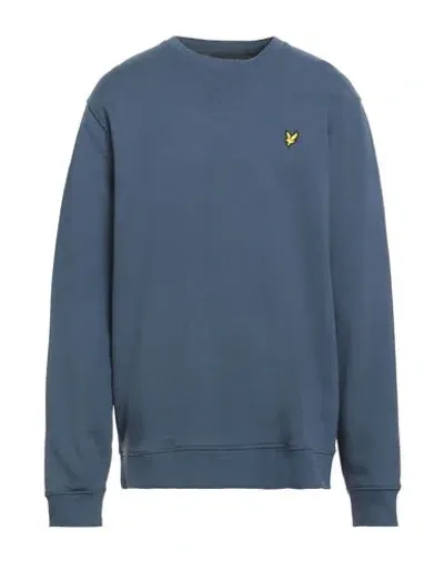 Lyle & Scott Lyle &amp; Scott Lambswool Blend Mens Crew Neck Jumper In X323 Apres Navy Marl