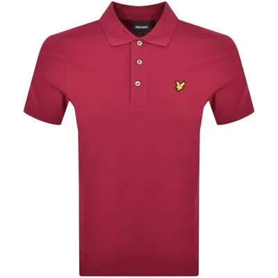 Lyle & Scott Lyle And Scott Short Sleeved Polo T Shirt Burgundy