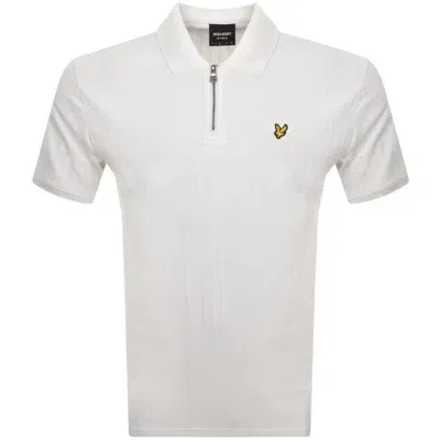 Lyle & Scott Lyle And Scott Textured Stripe Polo T Shirt White