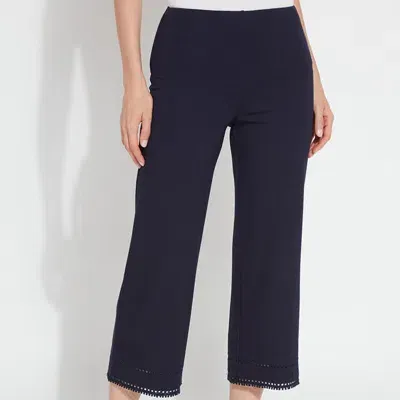 Lyssé Sienna Wide Leg Crop Pant In Blue