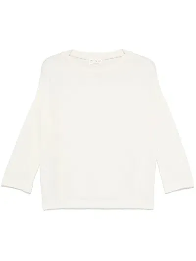 Ma'ry'ya Boat-neck Sweater In White