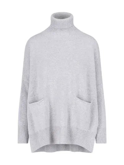 Ma'ry'ya High Neck Sweater In Grey