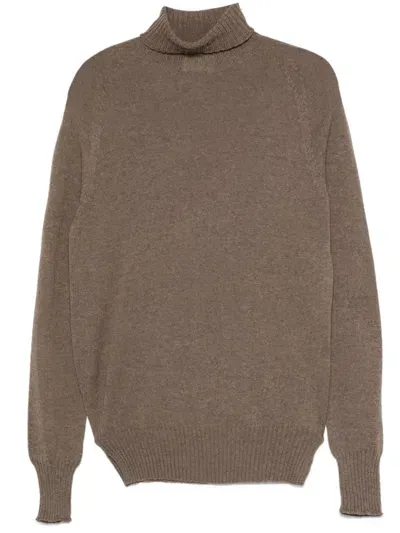 Ma'ry'ya Roll-neck Sweater In Brown