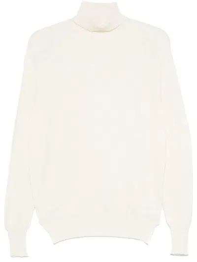 Ma'ry'ya Roll-neck Sweater In White