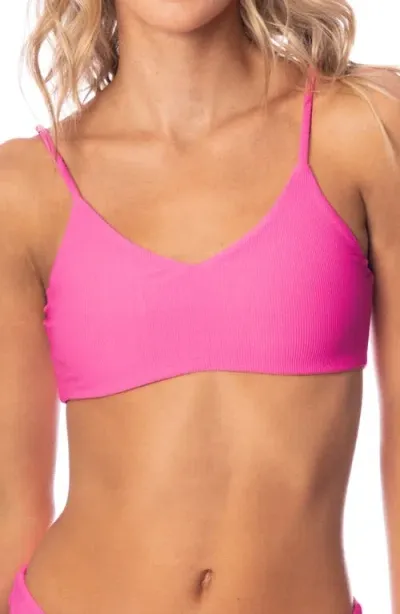 Maaji Radiant Pink Praia Reversible Bikini Top