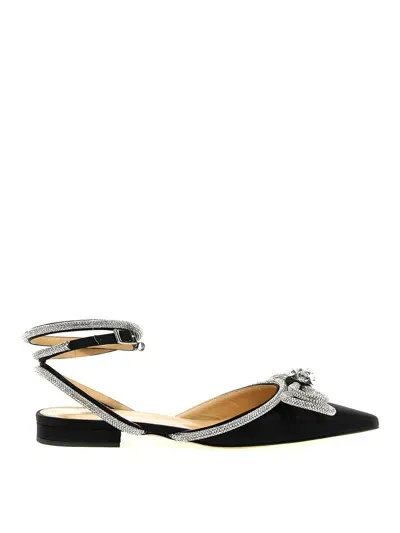 Mach & Mach Double Bow Ballet Flats In Black