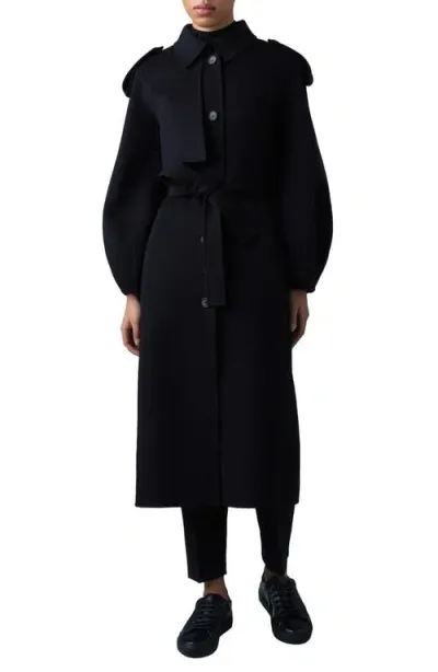 Mackage Ceyla Double Face Wool Coat In Black