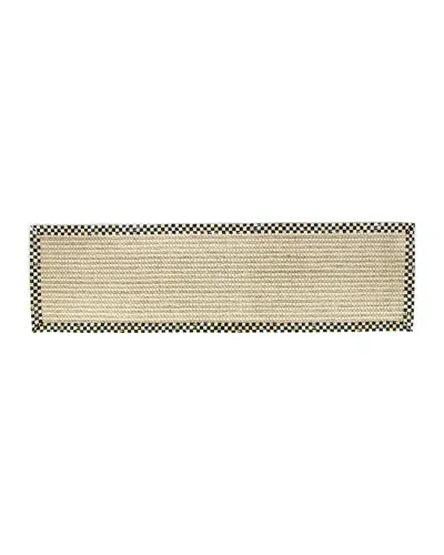 Mackenzie-childs Cable Wool Sisal Rug, 2'6" X 9' In Black/white