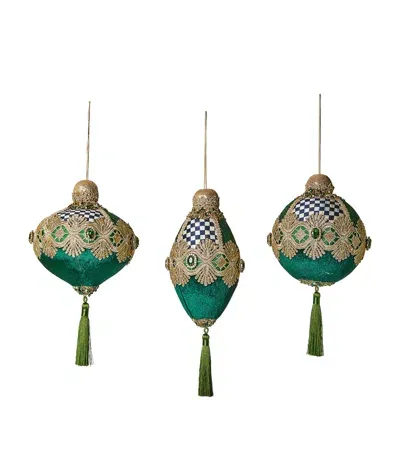 Mackenzie-childs Embellished Emerald Luxe Baubles In Green