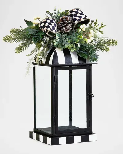 Mackenzie-childs Farmhouse Holiday Lantern Arrangement In Black