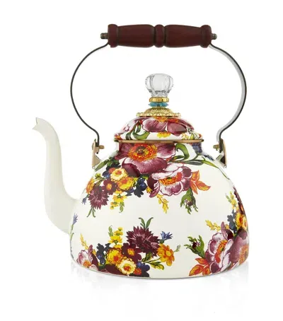 Mackenzie-childs Flower Market Enamel Tea Kettle In Multi