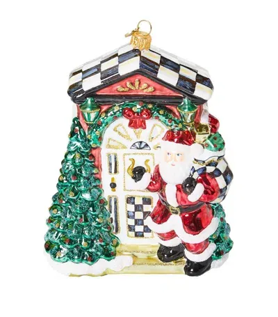 Mackenzie-childs Glass Santa Tree Decoration In Multi