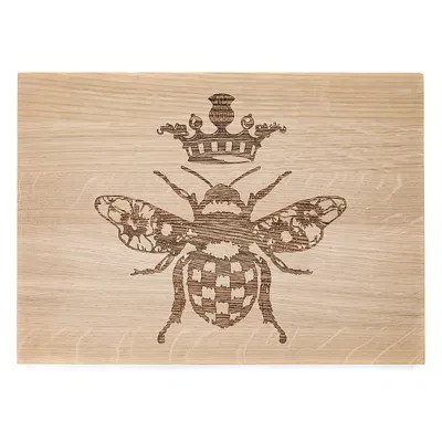 Mackenzie-childs 11" Queen Bee Serving Board In Tan