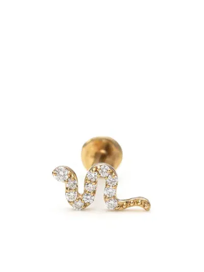 Mad Precious & Ethical 18kt Yellow Gold Snake Diamond Earring