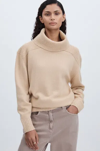 Madeleine Thompson Buttermilk  Wool-cashmere Roll-neck Jumper