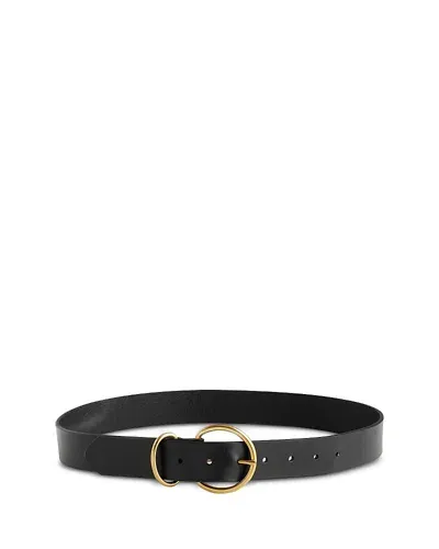 Madewell Women's O Buckle Leather Belt In Black